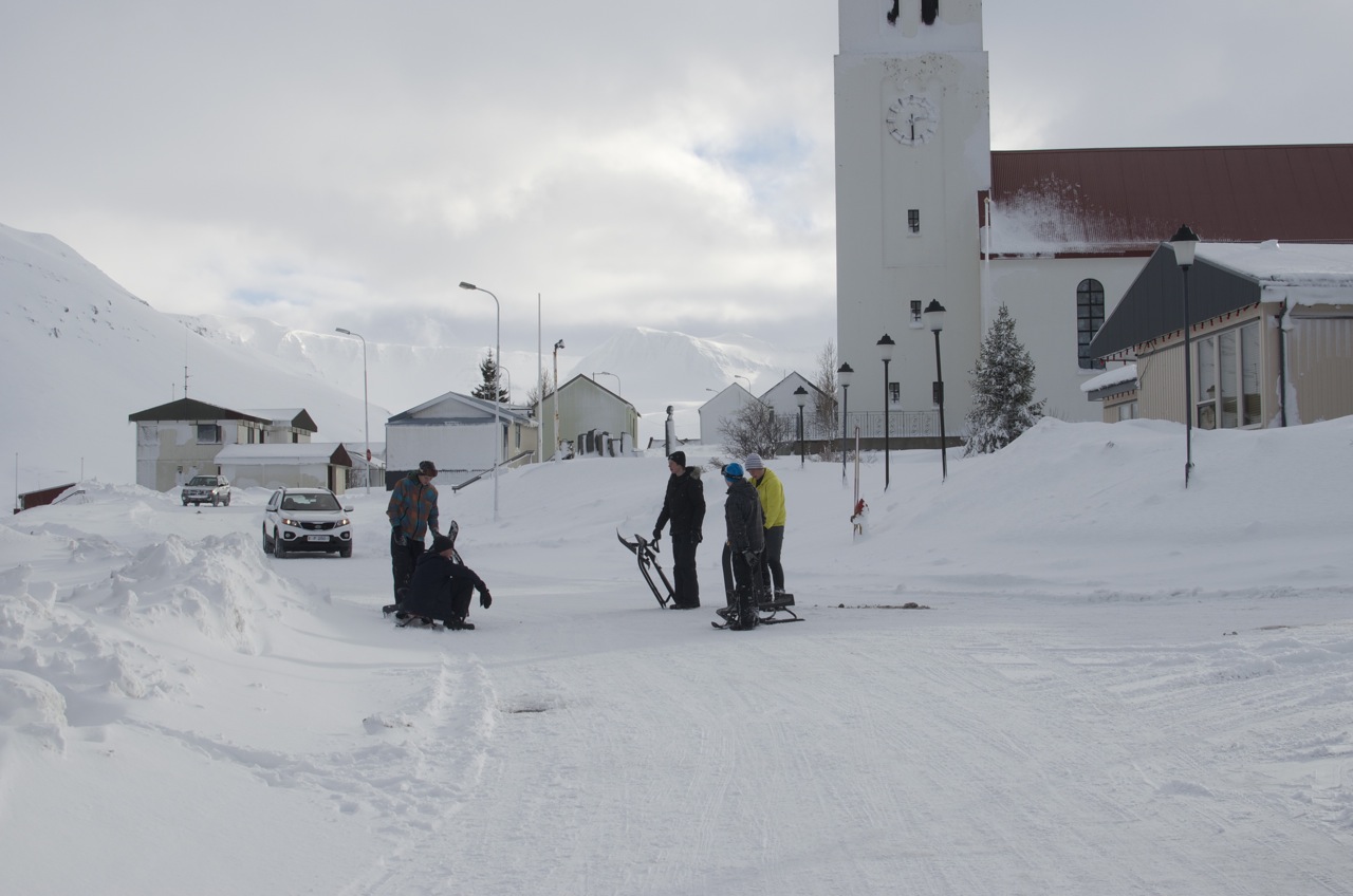 snjór og blíða