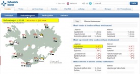 Kort Veurstofunnar  morgun 5. jl