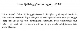 bar Fjallabyggar n segjum vi NEI